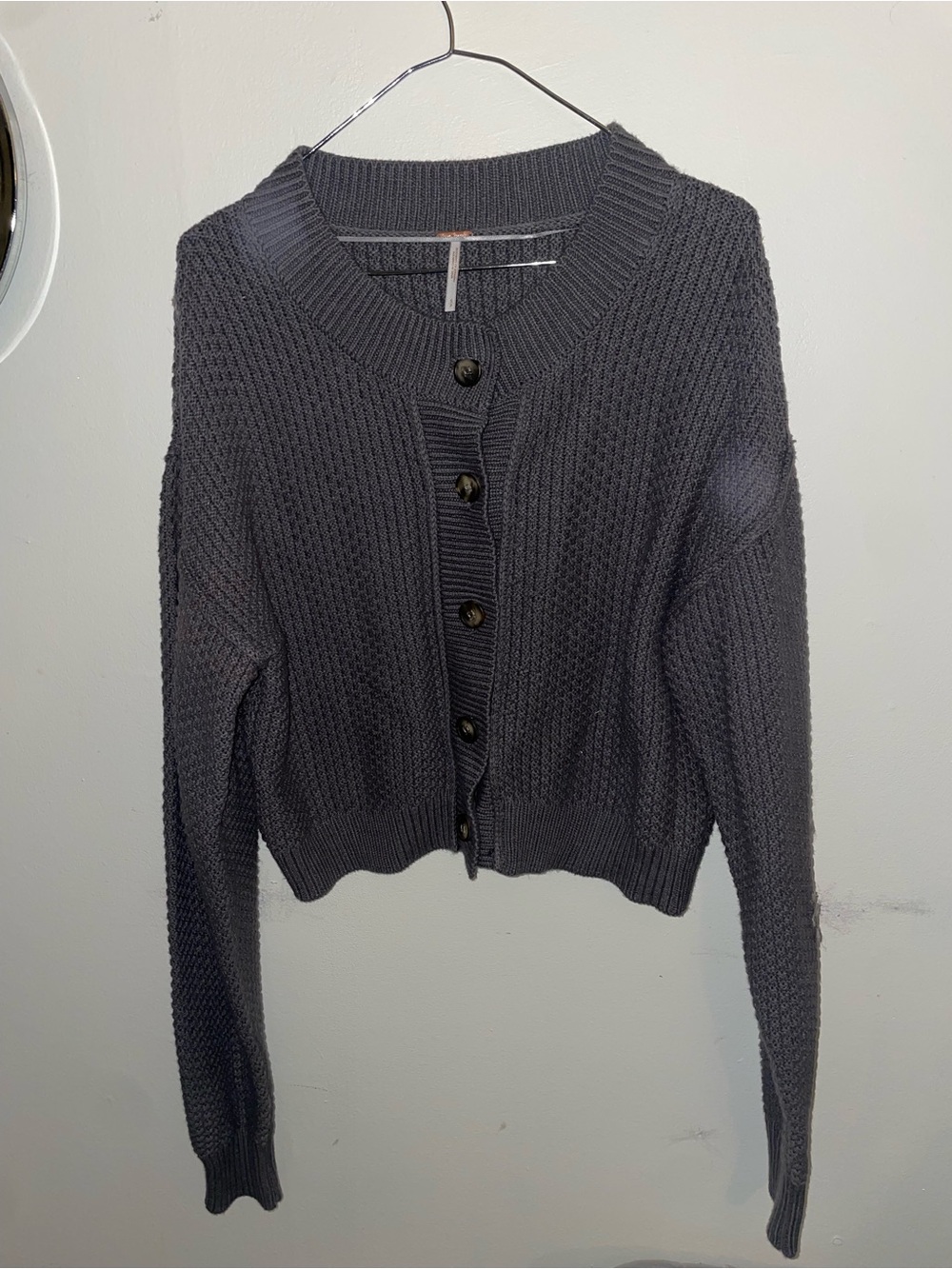 Free People Charcoal Lila Cardigan